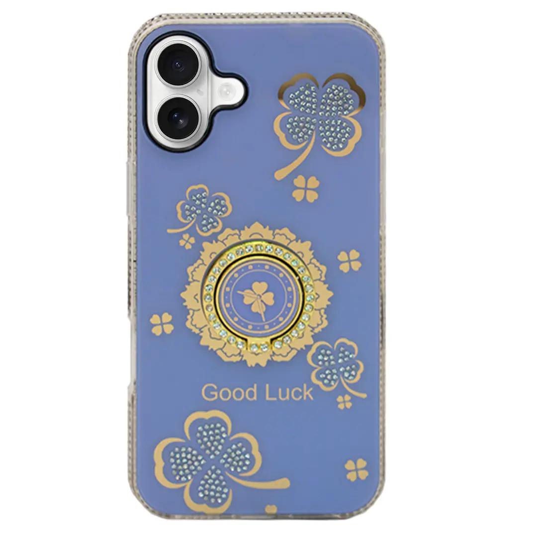 iPhone 16 Plus Bling Diamond Lucky Case Purple